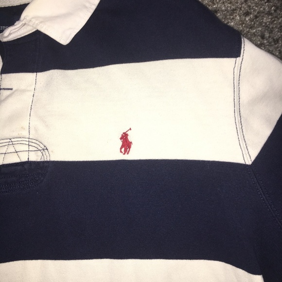 Polo Ralph Lauren blue and white long sleeve shirt - Picture 2 of 3